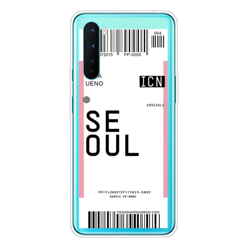 Hoesje OnePlus Nord Roze Magenta Instapkaart Naar Seoul