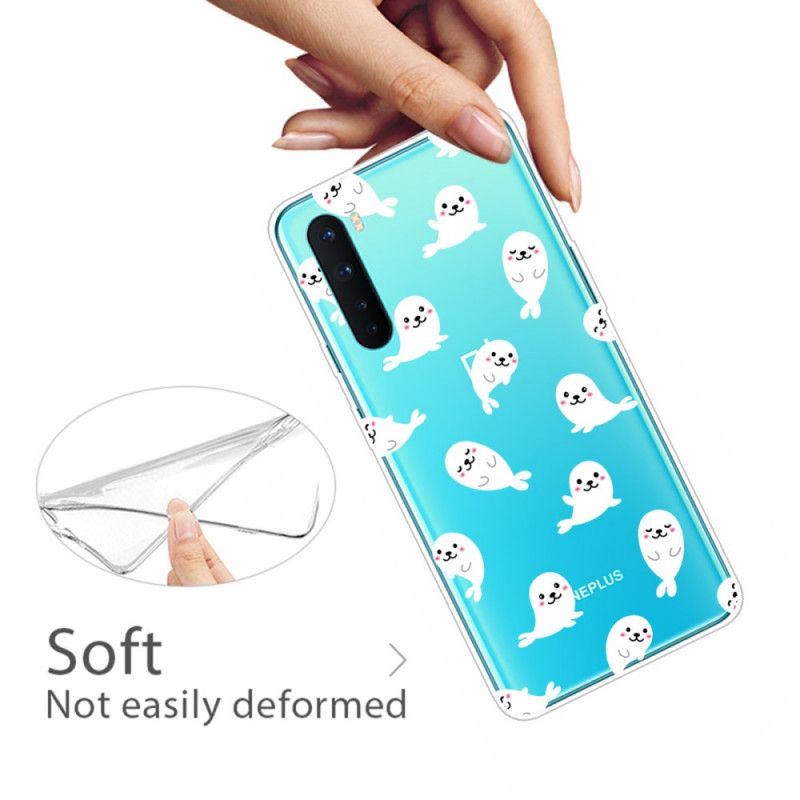 Hoesje OnePlus Nord Transparante Leuke Zeeleeuwen