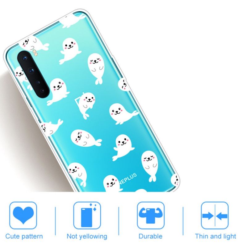 Hoesje OnePlus Nord Transparante Leuke Zeeleeuwen