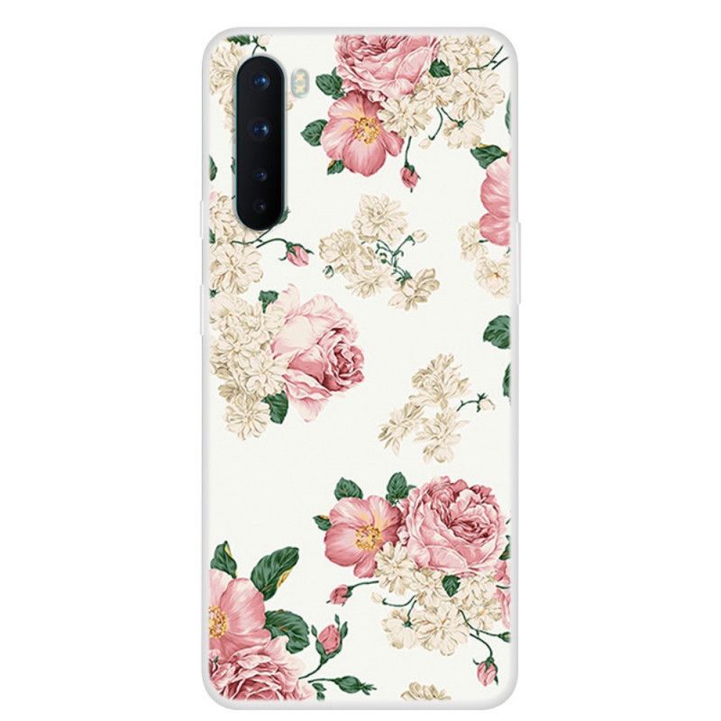 Hoesje OnePlus Nord Transparante Vrijheidsbloemen