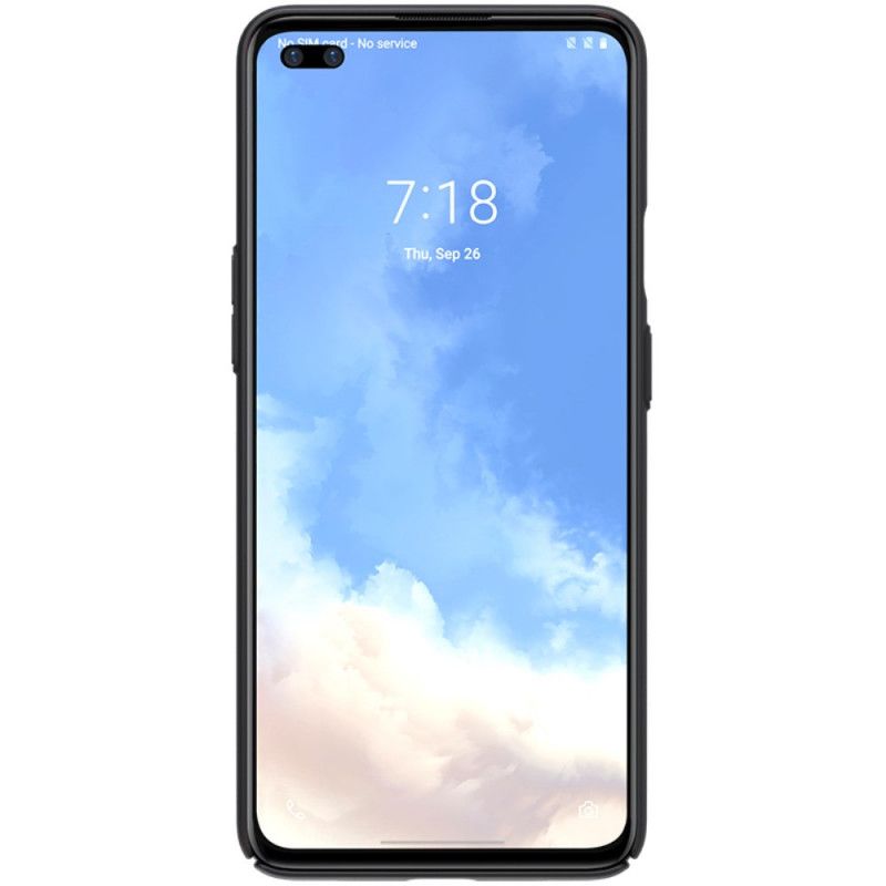 Hoesje voor OnePlus Nord Wit Zwart Stijve Frosted Nillkin