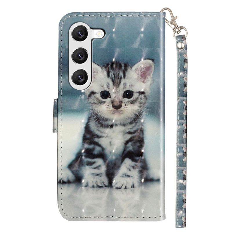 Bescherming Hoesje Samsung Galaxy S24 Plus 5g Katje Met Riempje