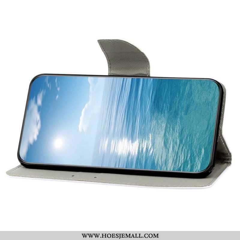 Folio-hoesje Samsung Galaxy S24 Plus 5g Vlinder En Kat Met Riem