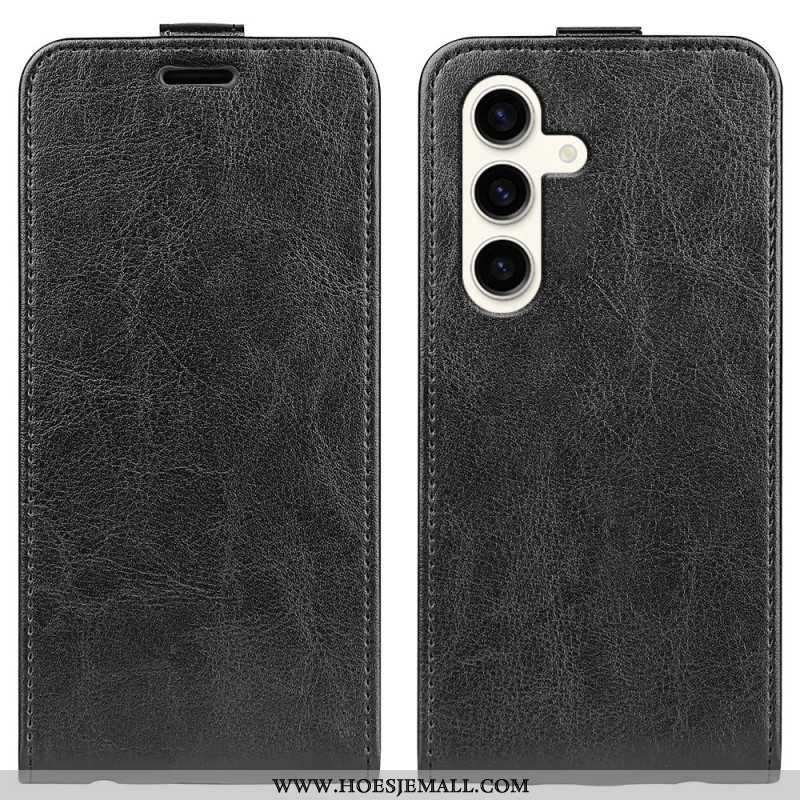 Leren Hoesje Voor Samsung Galaxy S24 Plus 5g Verticale Klep