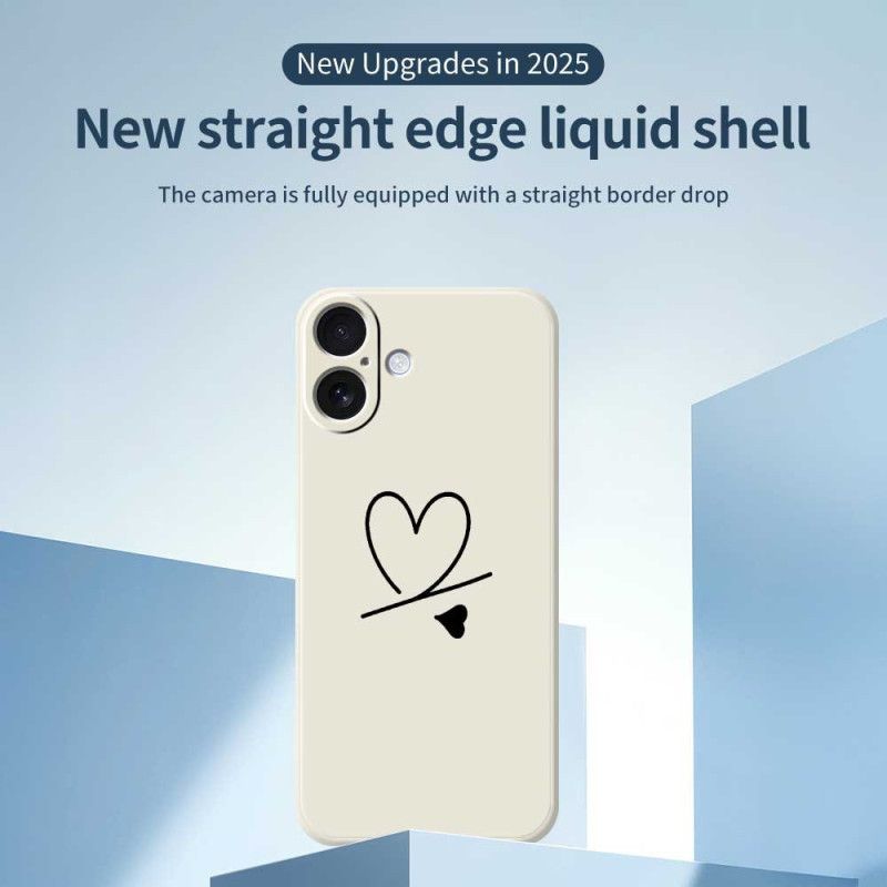 Case Hoesje iPhone 17 Telefoonhoesje Hartje Van Vloeibare Siliconen