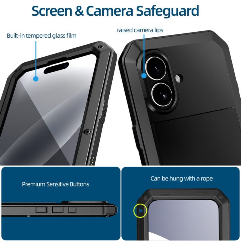 Case Hoesje iPhone 17 Telefoonhoesje Met Gehard Glazen Schermbeschermer