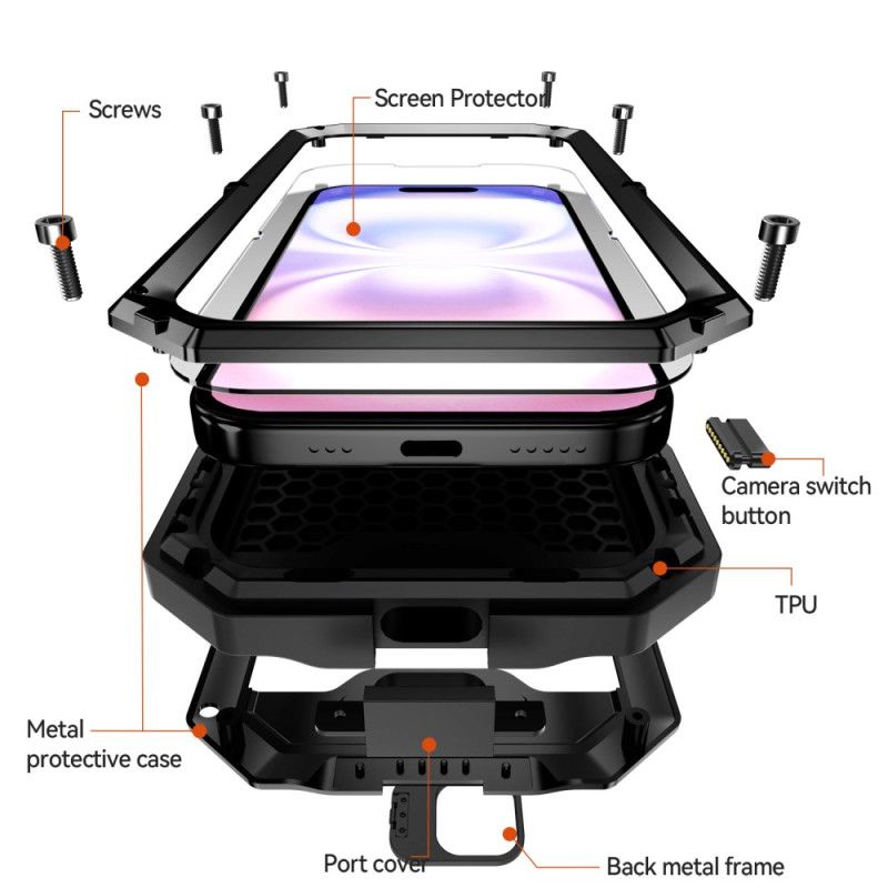 Case Hoesje iPhone 17 Telefoonhoesje R-just Ultraduurzaam