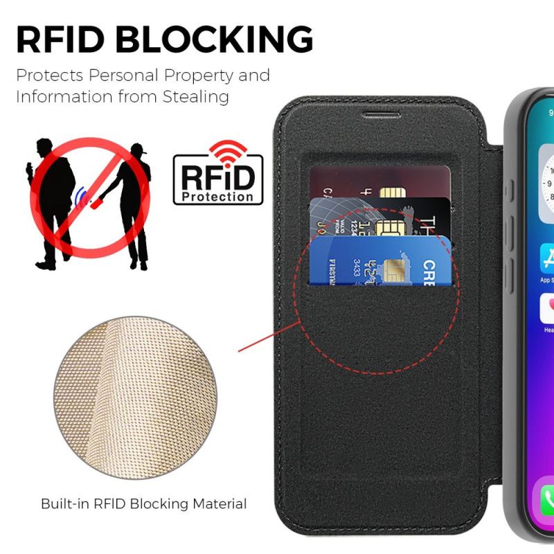 Folio-hoesje iPhone 17 Magsafe-compatibel Gewatteerd