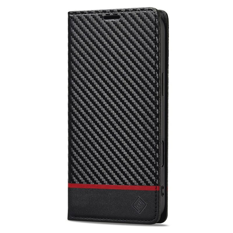 Folio-hoesje iPhone 17 Telefoonhoesje Koolstofvezel Lc.imeeke