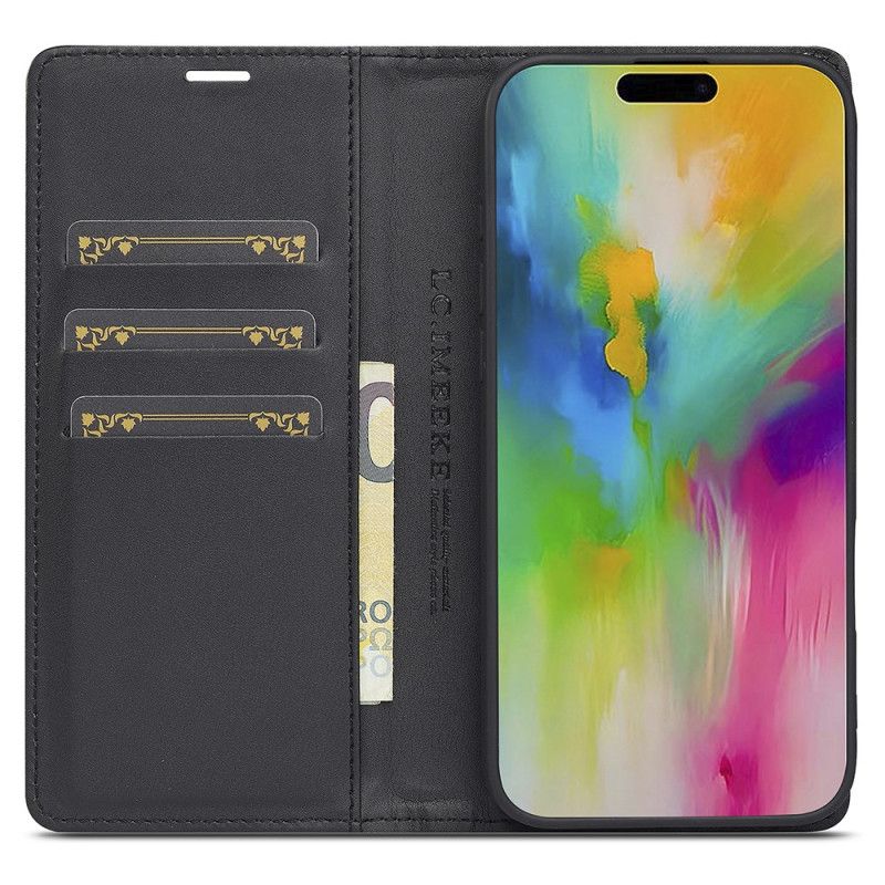 Folio-hoesje iPhone 17 Telefoonhoesje Koolstofvezel Lc.imeeke