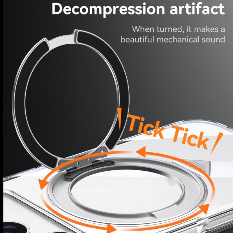 Hoesje Voor iPhone 17 Magsafe Transparant Met Standaard