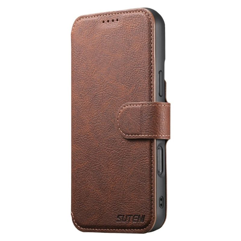 Leren Hoesje iPhone 17 Magsafe Afneembare Hoes Suteni Bescherming Hoesje