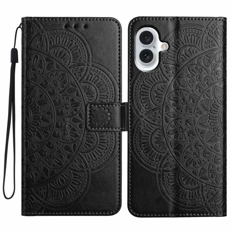 Leren Hoesje iPhone 17 Mandala Print Bescherming Hoesje