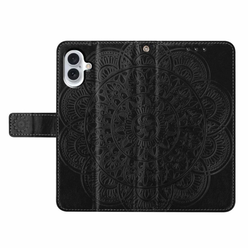 Leren Hoesje iPhone 17 Mandala Print Bescherming Hoesje