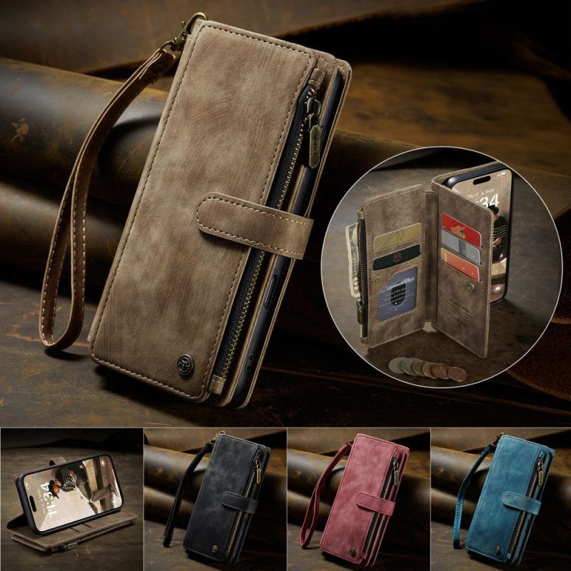 Leren Hoesje iPhone 17 Portemonnee Met 10 Kaartsleuven Bescherming Hoesje