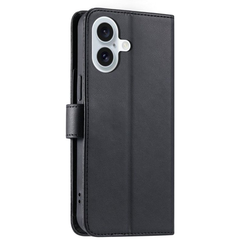 Leren Hoesje Voor iPhone 17 Premium Design Met Koord En Schouderband