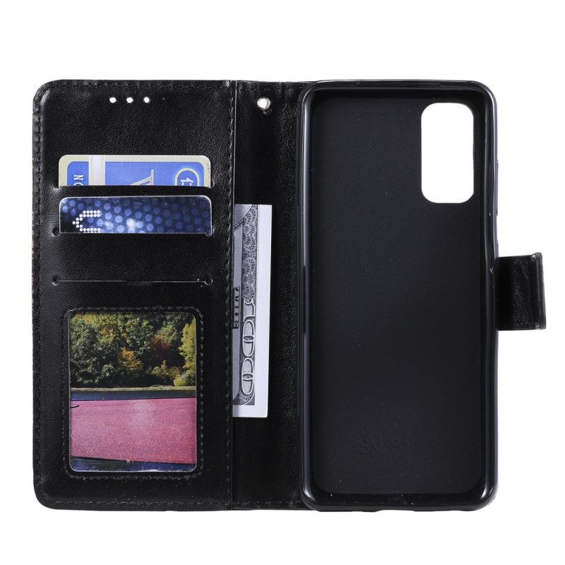 Cover Folio-hoesje Samsung Galaxy S20 Grijs Zwart Telefoonhoesje Chique Mandala