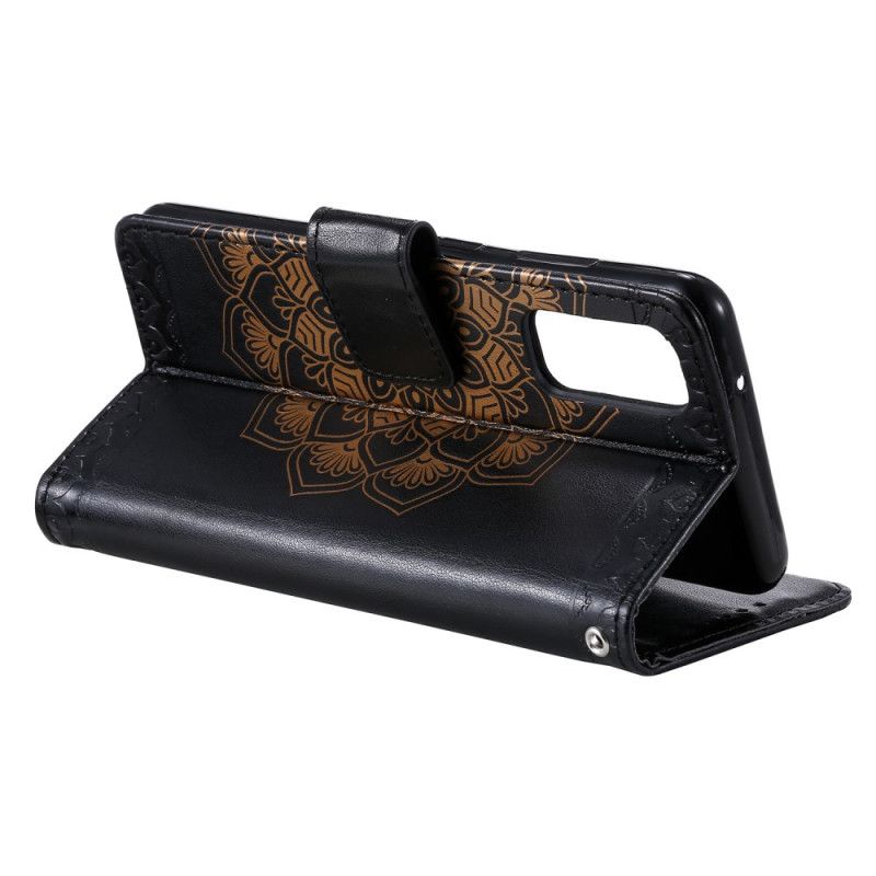 Cover Folio-hoesje Samsung Galaxy S20 Grijs Zwart Telefoonhoesje Chique Mandala