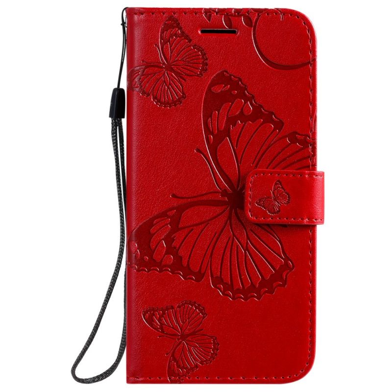 Cover Folio-hoesje Samsung Galaxy S20 Lichtpaars Cyaan Telefoonhoesje Reuze String Vlinders