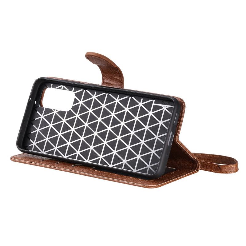 Cover Folio-hoesje Samsung Galaxy S20 Rood Zwart Telefoonhoesje Afneembare Schaal En Riem