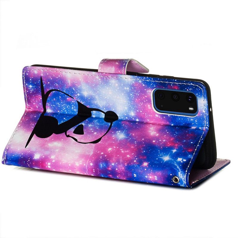 Cover Folio-hoesje Samsung Galaxy S20 Telefoonhoesje Melkwegpanda