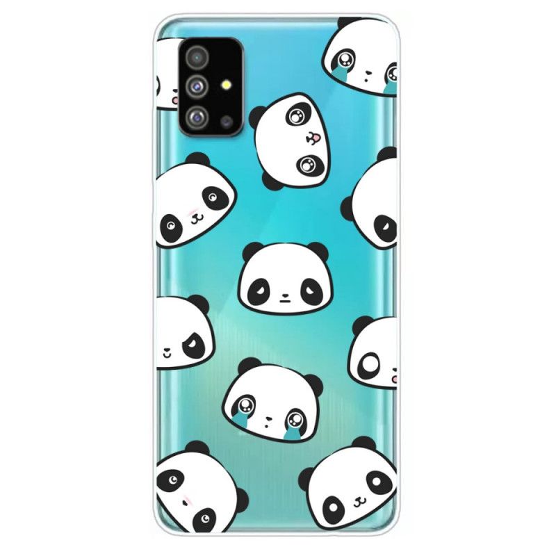 Cover Hoesje Samsung Galaxy S20 Telefoonhoesje Transparante Sentimentele Panda'S