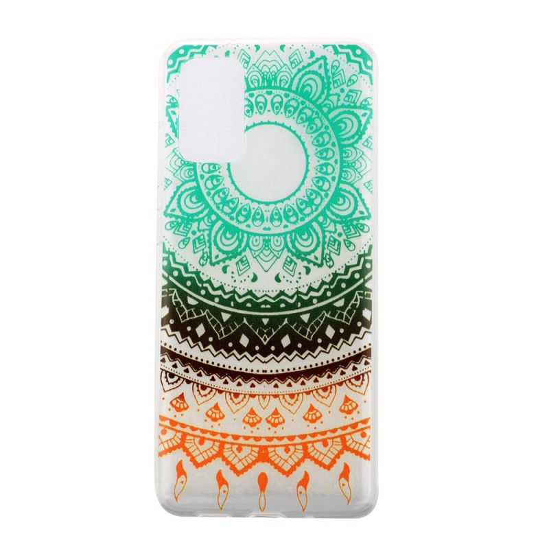 Hoesje Samsung Galaxy S20 Groen Zwart Transparante Bloemenmandala