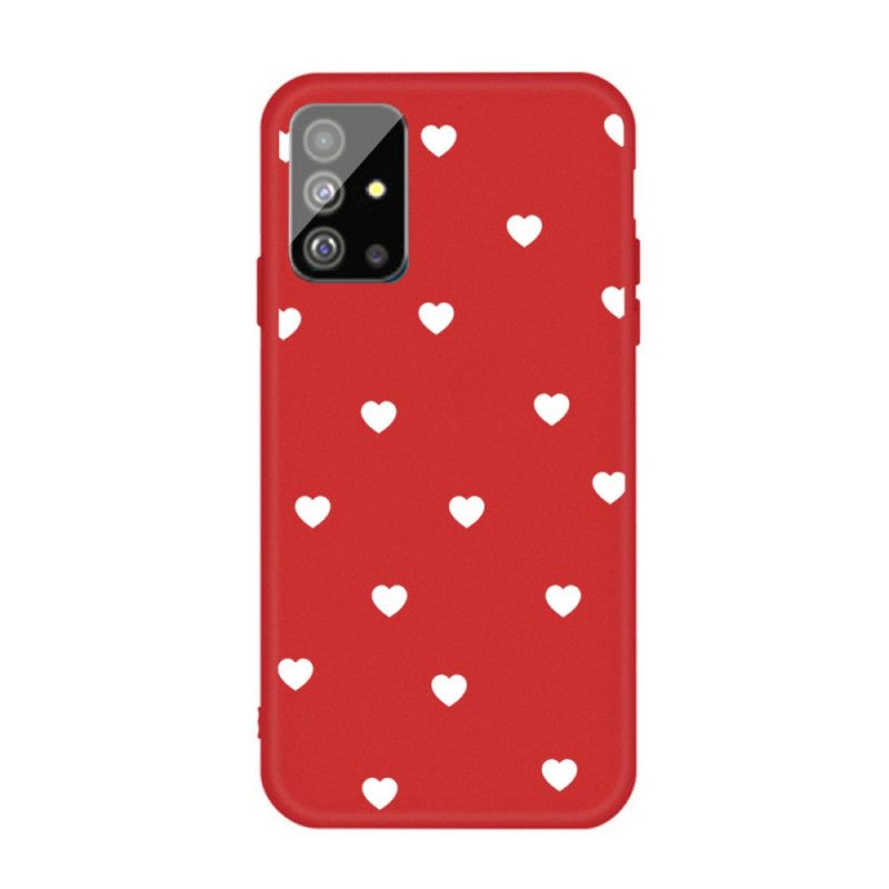 Hoesje Samsung Galaxy S20 Rood Zwart Alleen Siliconen Harten