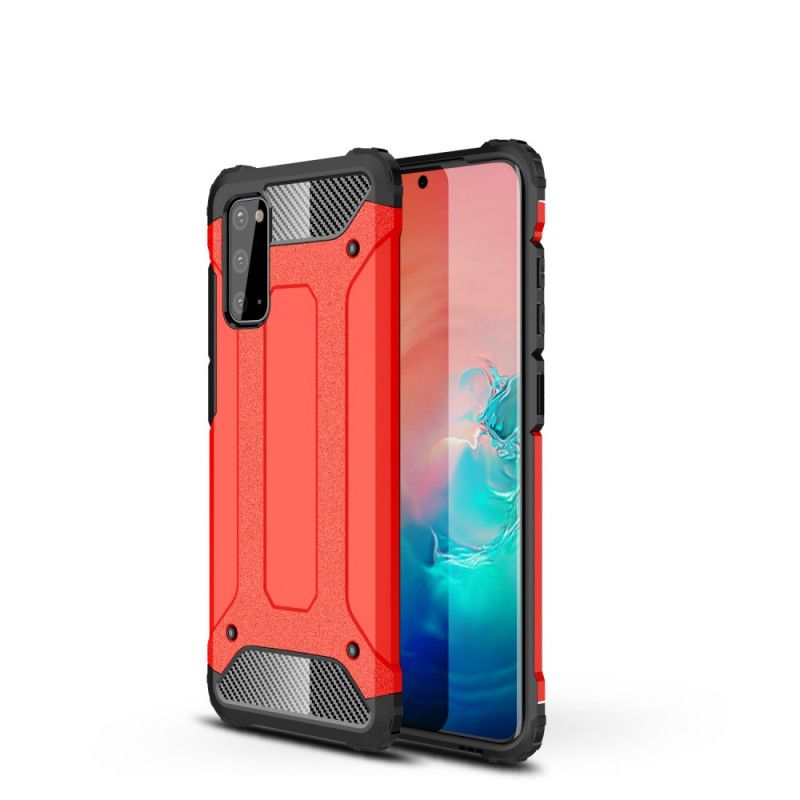 Hoesje Samsung Galaxy S20 Rood Zwart Overlevende