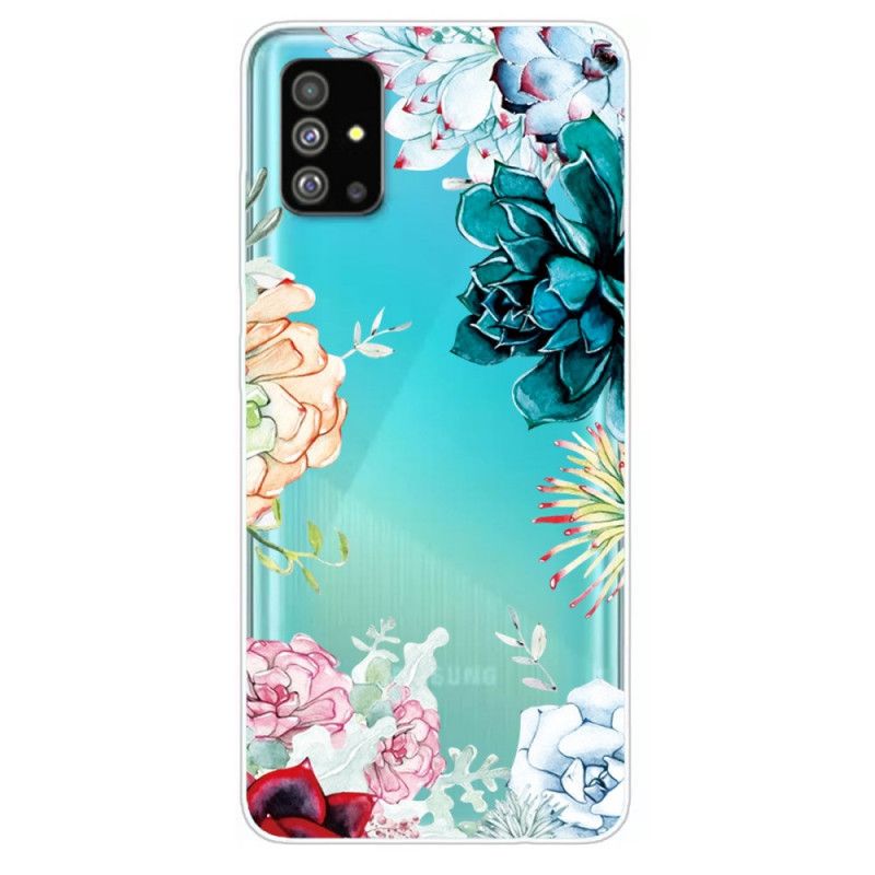 Hoesje Samsung Galaxy S20 Transparante Aquarelbloemen