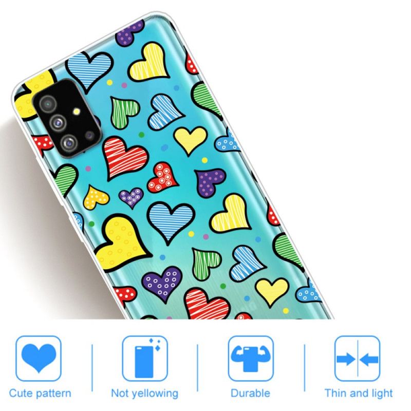 Hoesje Samsung Galaxy S20 Veelkleurige Harten