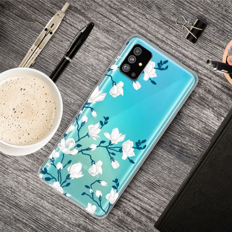 Hoesje Samsung Galaxy S20 Witte Bloemen