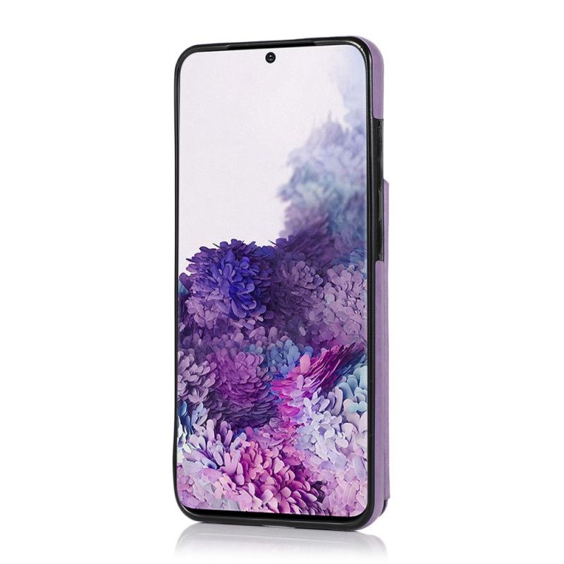 Hoesje voor Samsung Galaxy S20 Cyaan Grijs Kaarthouder Met Mandala-Print