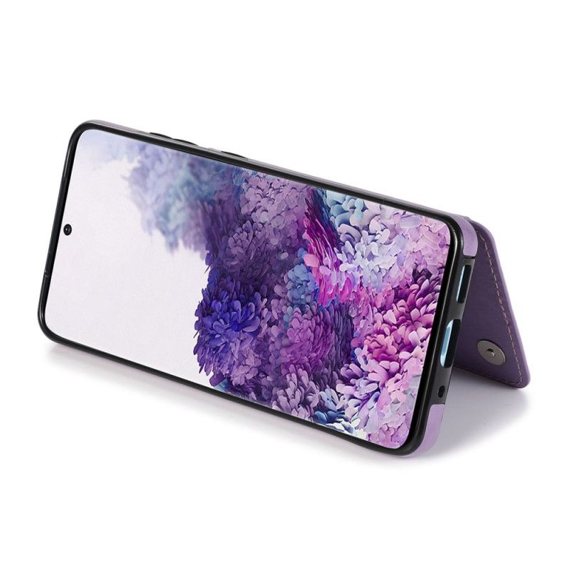 Hoesje voor Samsung Galaxy S20 Cyaan Grijs Kaarthouder Met Mandala-Print