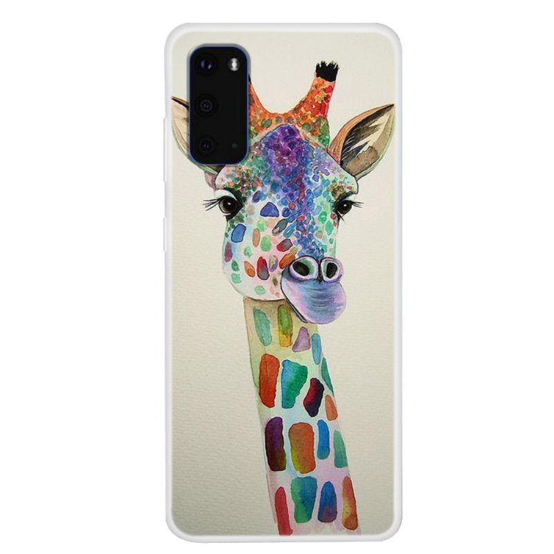 Hoesje voor Samsung Galaxy S20 Kleurrijke Giraf