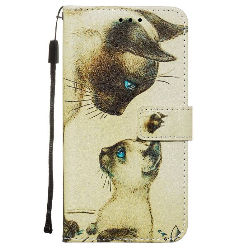 Leren Hoesje Samsung Galaxy S20 Kitten En Mama