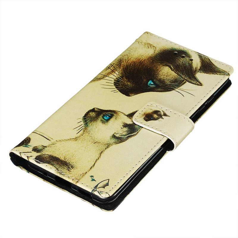 Leren Hoesje Samsung Galaxy S20 Kitten En Mama