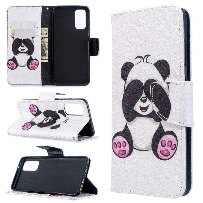 Leren Hoesje Samsung Galaxy S20 Leuke Panda
