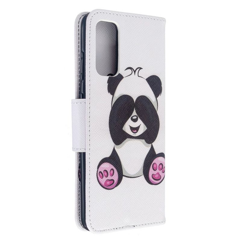 Leren Hoesje Samsung Galaxy S20 Leuke Panda
