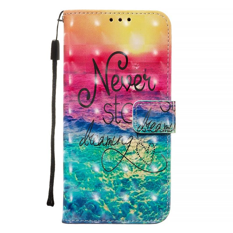 Leren Hoesje Samsung Galaxy S20 Stop Nooit Met Dromen