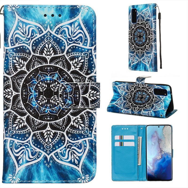 Leren Hoesje Samsung Galaxy S20 Telefoonhoesje Mandala In De Lucht