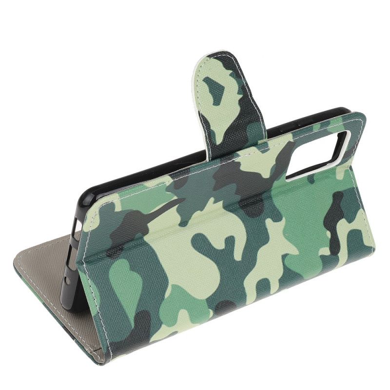Leren Hoesje Samsung Galaxy S20 Telefoonhoesje Militaire Camouflage