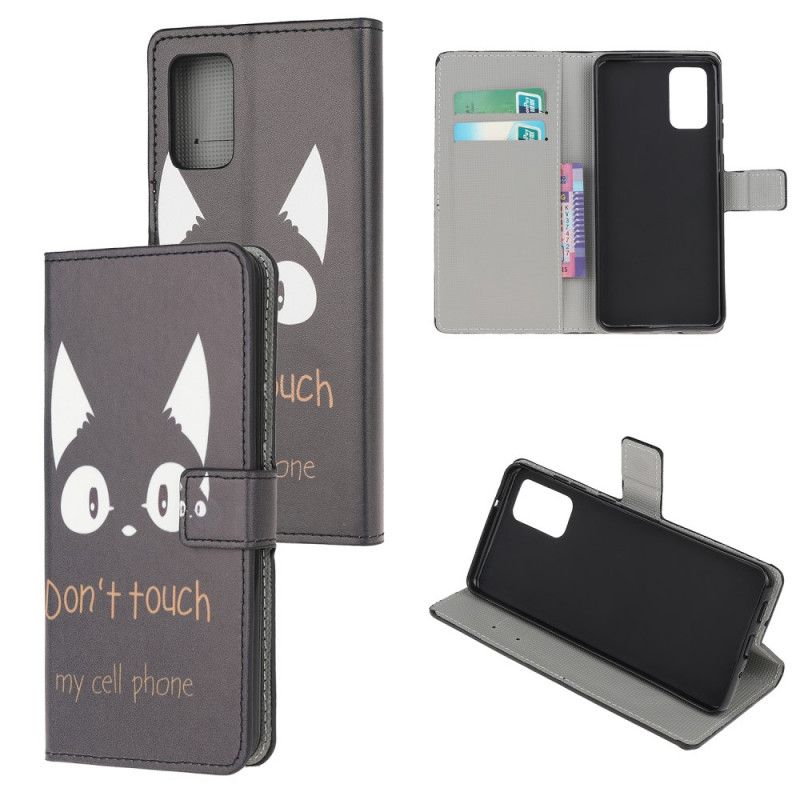 Leren Hoesje Samsung Galaxy S20 Telefoonhoesje Raak Mijn Mobiele Telefoon Niet Aan