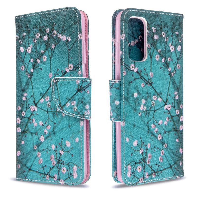 Leren Hoesje voor Samsung Galaxy S20 Bloeiende Boom