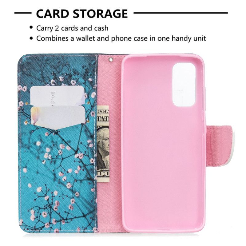 Leren Hoesje voor Samsung Galaxy S20 Bloeiende Boom