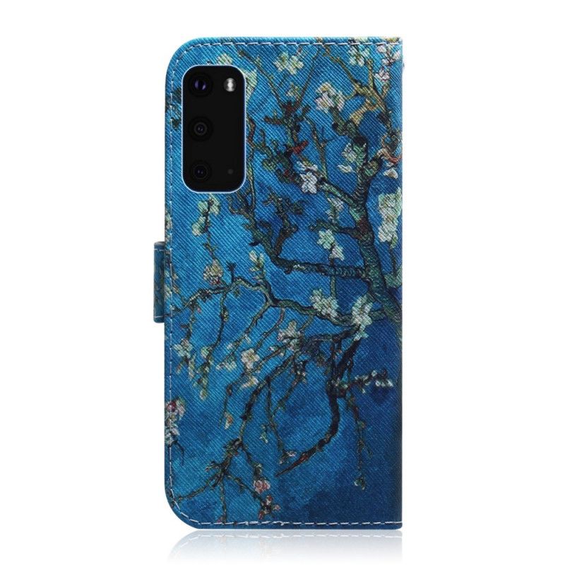 Leren Hoesje voor Samsung Galaxy S20 Bloeiende Boomtak