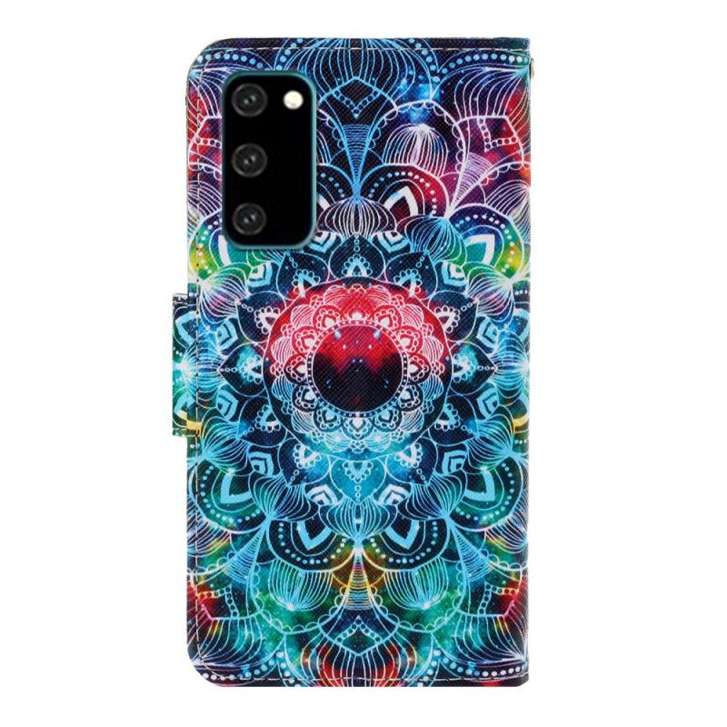 Leren Hoesje voor Samsung Galaxy S20 Flitsende String Mandala