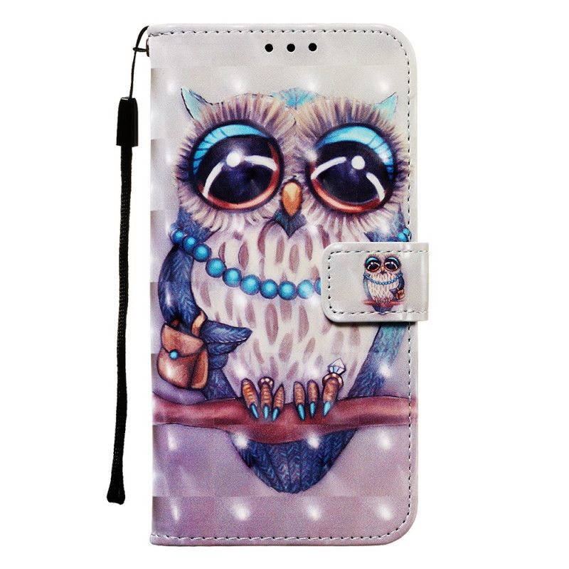 Leren Hoesje voor Samsung Galaxy S20 Juffrouw Uil