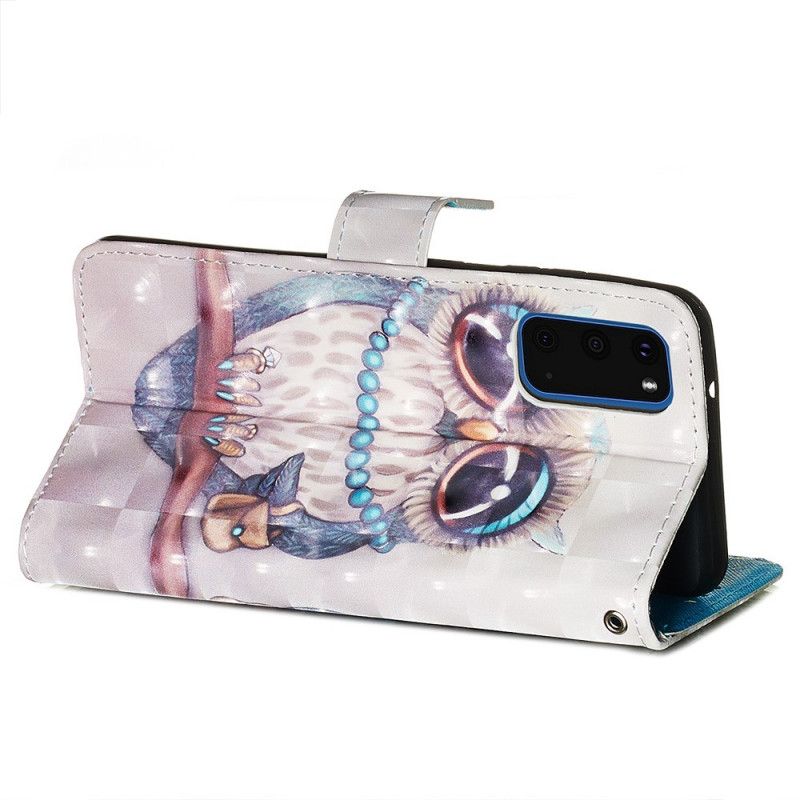 Leren Hoesje voor Samsung Galaxy S20 Juffrouw Uil