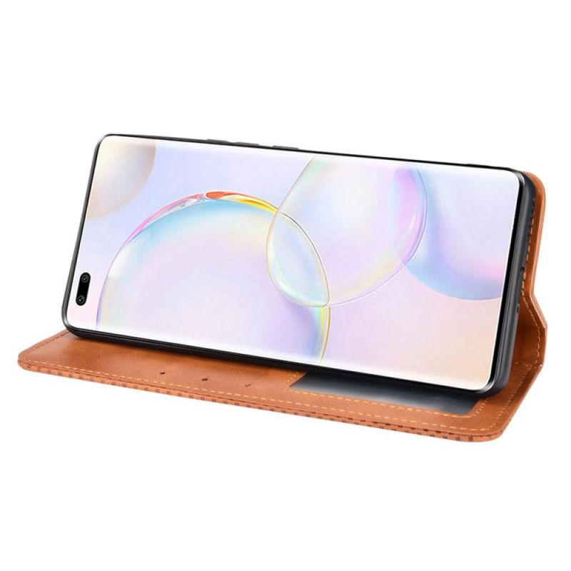 Folio-hoesje Huawei Nova 9 Pro / Honor 50 Pro Telefoonhoesje Gestileerd Vintage Leereffect